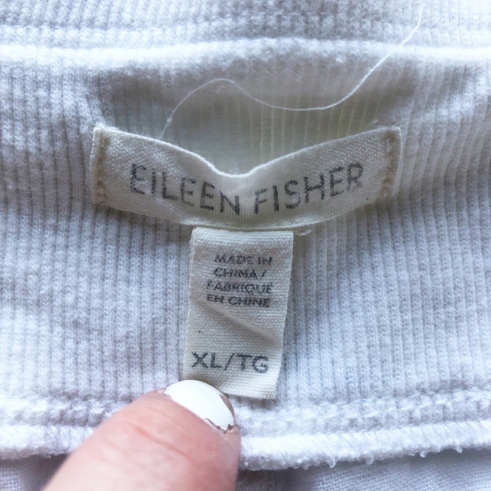 Eileen Fisher Pants Womens XL White Organic Linen Wide Leg Drawstring Loose - Picture 5 of 11